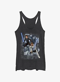 Star Wars The Clone Wars Schematic Shot Girls Tank Top