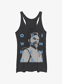 Star Wars The Clone Obi-Wan Text Girls Tank Top