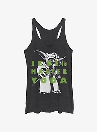 Star Wars The Clone Yoda Text Girls Tank