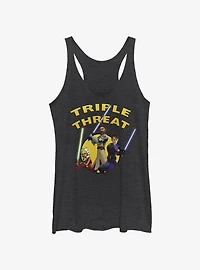 Star Wars The Clone Wars Triple Threat Girls Tank Top