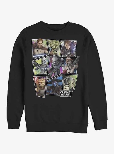 Star Wars The Clone Scattered Group Crew Sweatshirt