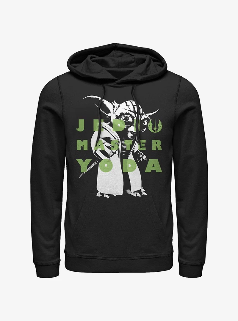 Star Wars The Clone Yoda Text Hoodie