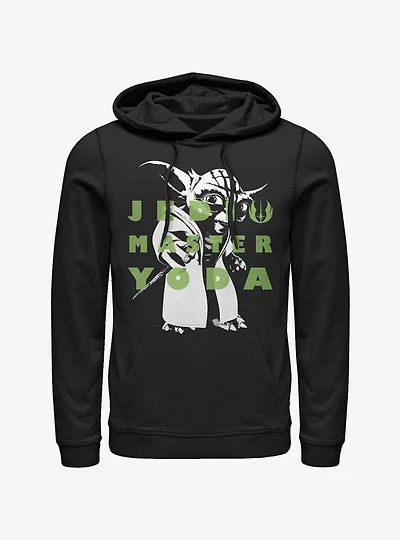 Star Wars The Clone Yoda Text Hoodie