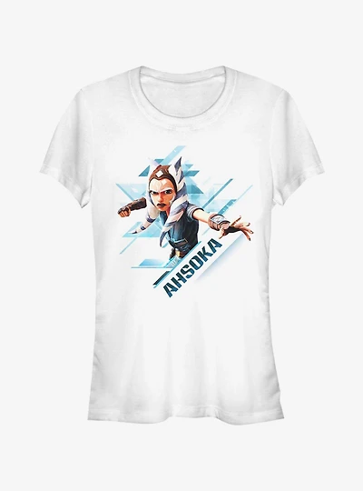 Star Wars The Clone Ahsoka Angled Girls T-Shirt