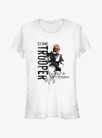 Star Wars The Clone Trooper Running Girls T-Shirt