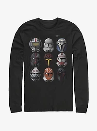 Star Wars The Clone Helmets Long-Sleeve T-Shirt