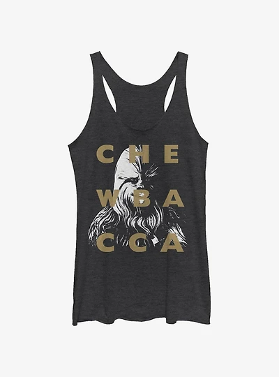 Star Wars: The Clone Wars Chewbacca Text Womens Tank Top