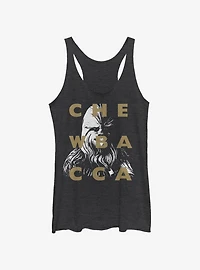 Star Wars: The Clone Wars Chewbacca Text Womens Tank Top