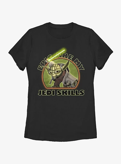 Star Wars: The Clone Wars Yoda Jedi Skills Womens T-Shirt