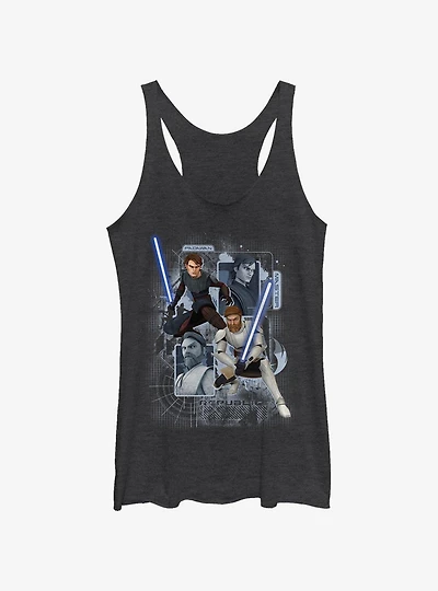 Star Wars: The Clone Wars Schematic Shot Womens Tank Top