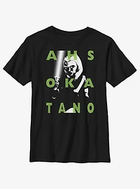 Star Wars: The Clone Wars Ahsoka Text Youth T-Shirt
