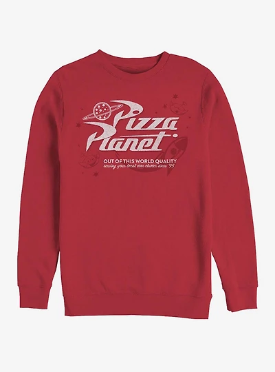 Disney Pixar Toy Story Retro Pizza Planet Crew Sweatshirt