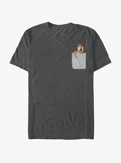 Disney Pixar Toy Story Woody Faux Pocket T-Shirt