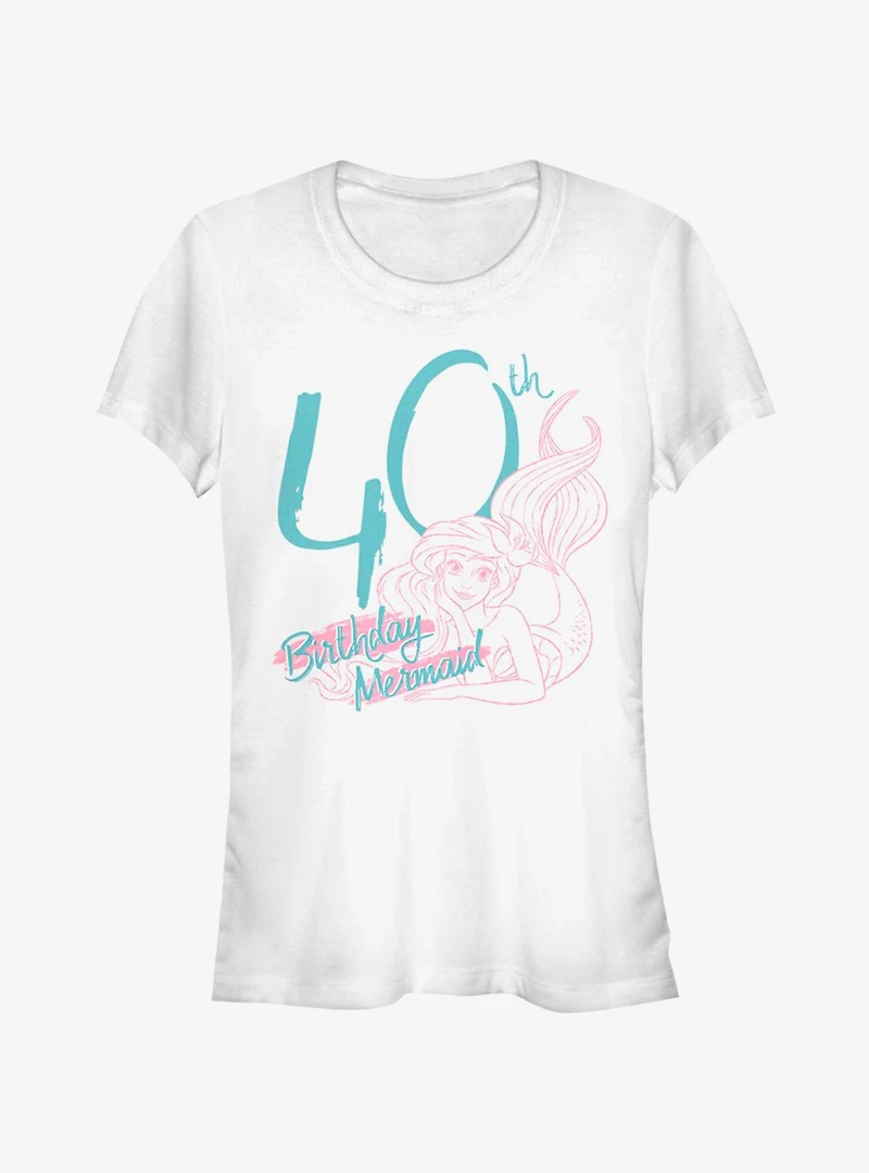 Disney The Little Mermaid Forty Birthday Girls T-Shirt