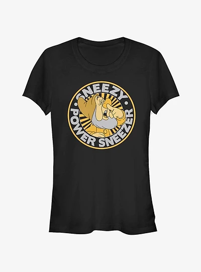 Disney Snow White About Sneezy Round Girls T-Shirt