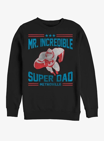 Disney Pixar The Incredibles Athletic Superdad Crew Sweatshirt