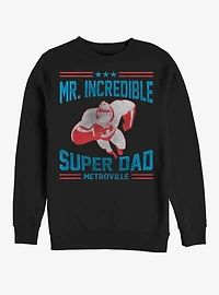 Disney Pixar The Incredibles Athletic Superdad Crew Sweatshirt