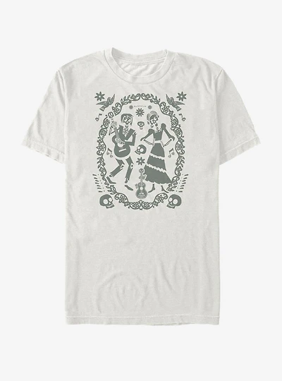 Disney Pixar Coco Paper Art Oval T-Shirt
