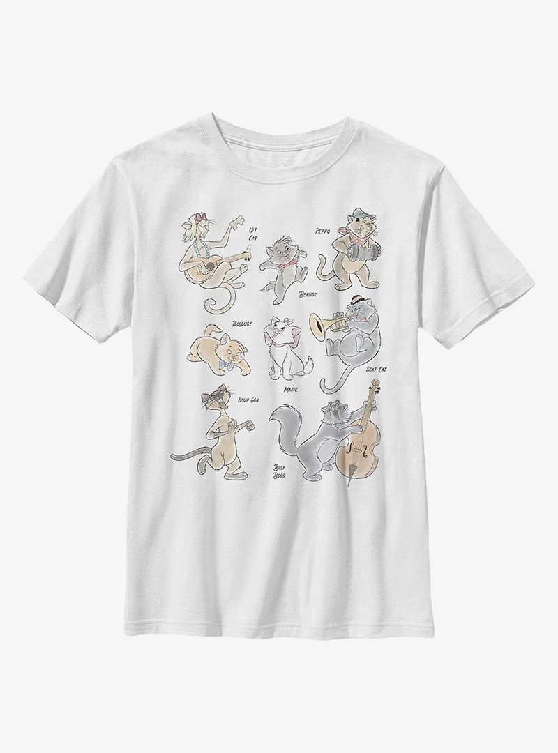 Disney Aristocats Classic Group Youth T-Shirt