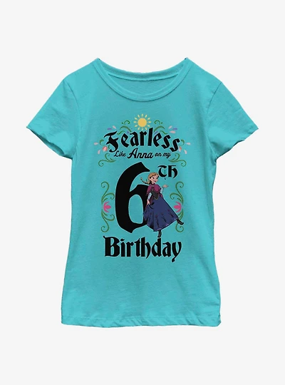 Disney Frozen Anna Birthday 6 Youth Girls T-Shirt