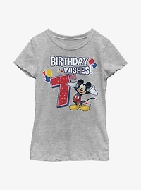 Disney Mickey Mouse Birthday 7 Youth Girls T-Shirt