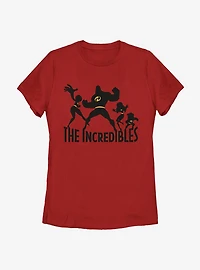 Disney Pixar The Incredibles Family Silhouette Womens T-Shirt