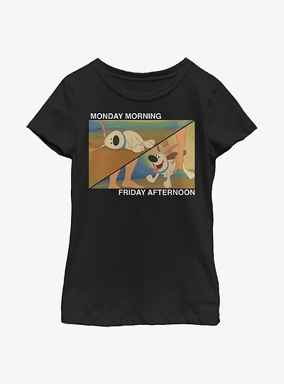 Disney Mulan Monday To Friday Youth Girls T-Shirt