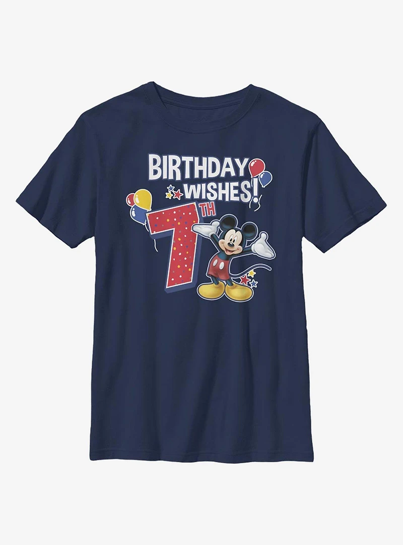 Disney Mickey Mouse Birthday 7 Youth T-Shirt