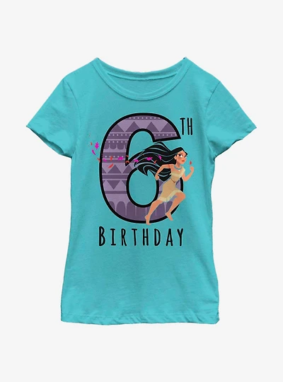 Disney Pocahontas Birthday 6 Youth Girls T-Shirt