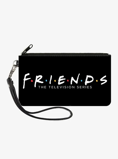 Friends The Television Series Logo Black And White Zip Clutch Wallet