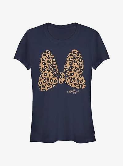 Disney Minnie Mouse Animal Print Bow Girls T-Shirt