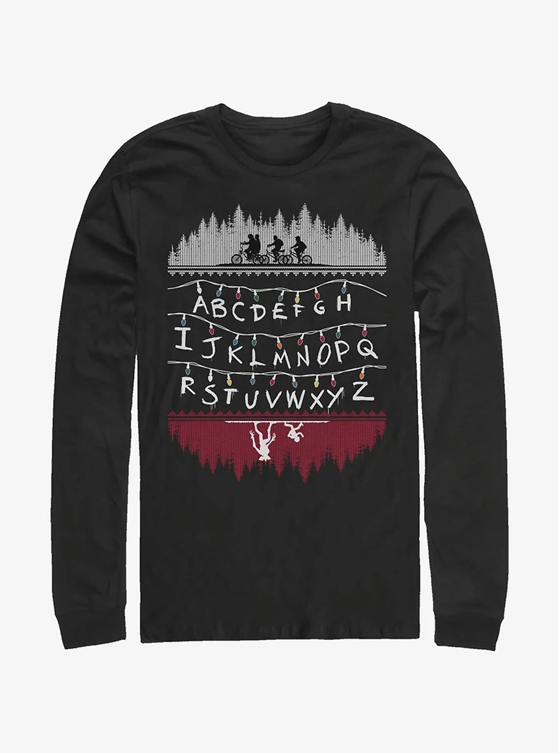 Stranger Things Alphabet Lights Long-Sleeve T-Shirt