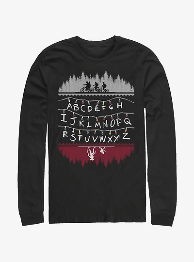 Stranger Things Alphabet Lights Long-Sleeve T-Shirt