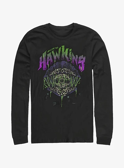 Stranger Things Welcome To Hawkins Long-Sleeve T-Shirt