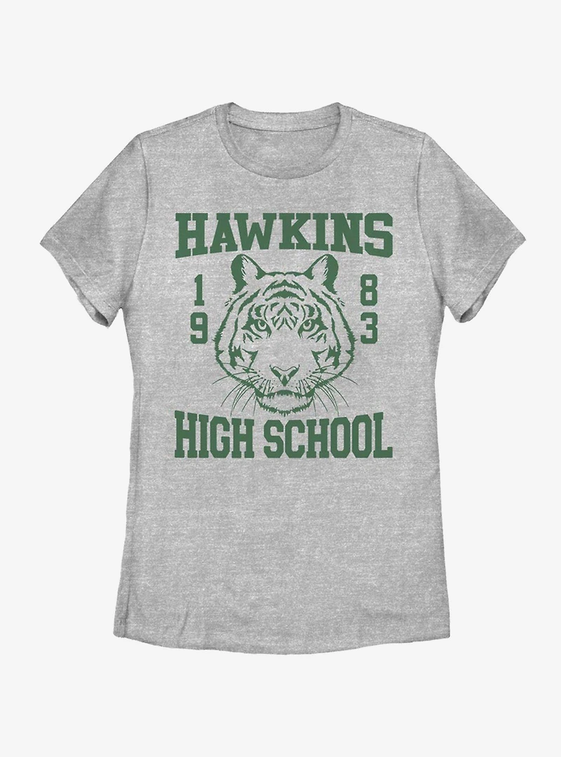 Stranger Things Hawkins High Tiger 1983 Womens T-Shirt