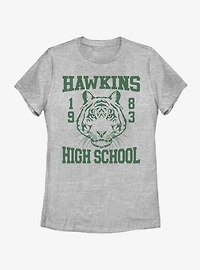 Stranger Things Hawkins High Tiger 1983 Womens T-Shirt