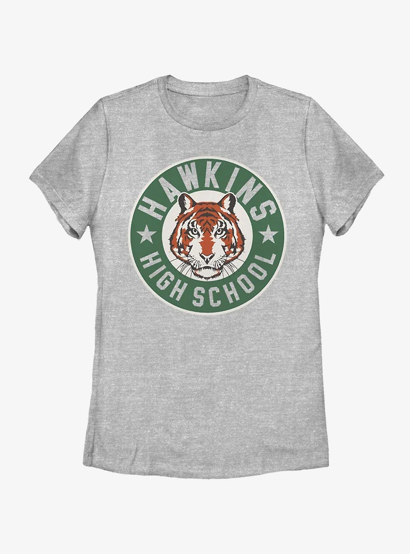 Stranger Things Hawkins High Tiger Emblem Womens T-Shirt