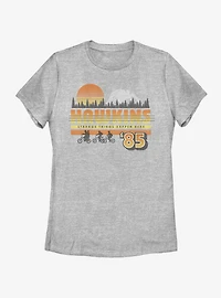 Stranger Things Hawkins Vintage Sunsnet Womens T-Shirt