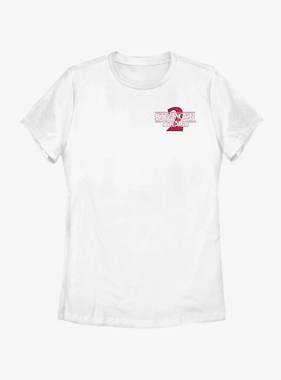 Stranger Things Two Solid Pocket Womens T-Shirt