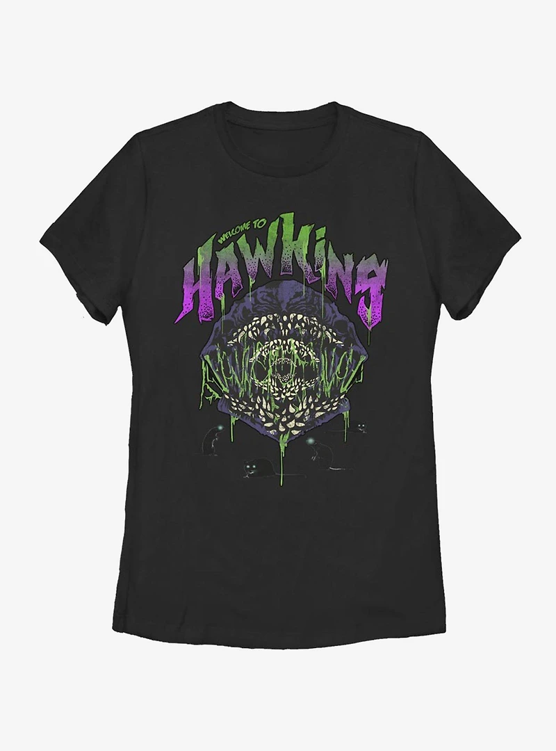 Stranger Things Welcome To Hawkins Womens T-Shirt