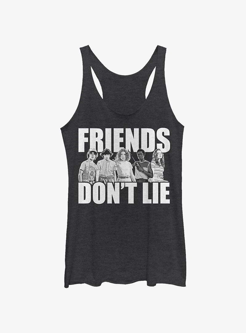 Stranger Things Cast Friends Don't Lie Womens Tank Top