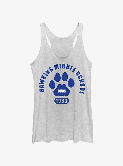 Stranger Things Hawkins Cubs Paw Emblem Womens Tank Top