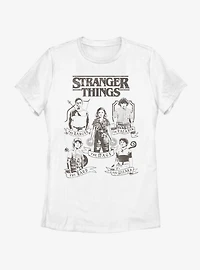 Stranger Things DND Classes Womens T-Shirt