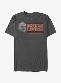 Stranger Things Hopper Lives Head T-Shirt