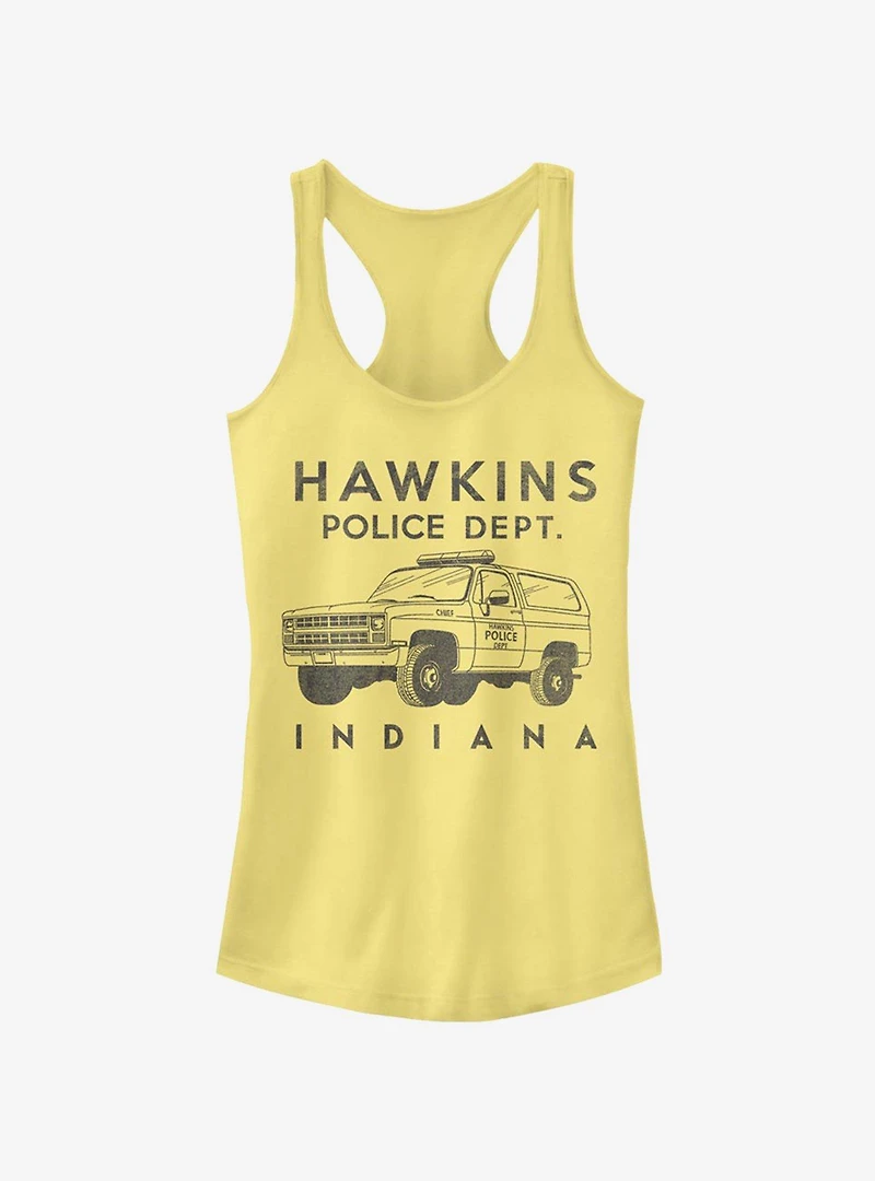 Stranger Things Hawkins Police Auto Girls Tank Top