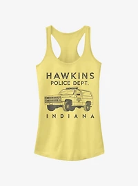 Stranger Things Hawkins Police Auto Girls Tank Top