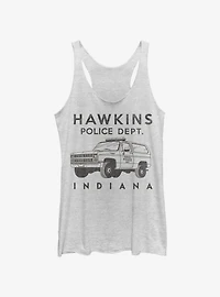 Stranger Things Hawkins Police Auto Girls Tank Top