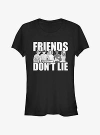 Stranger Things Cast Friends Don't Lie Girls T-Shirt