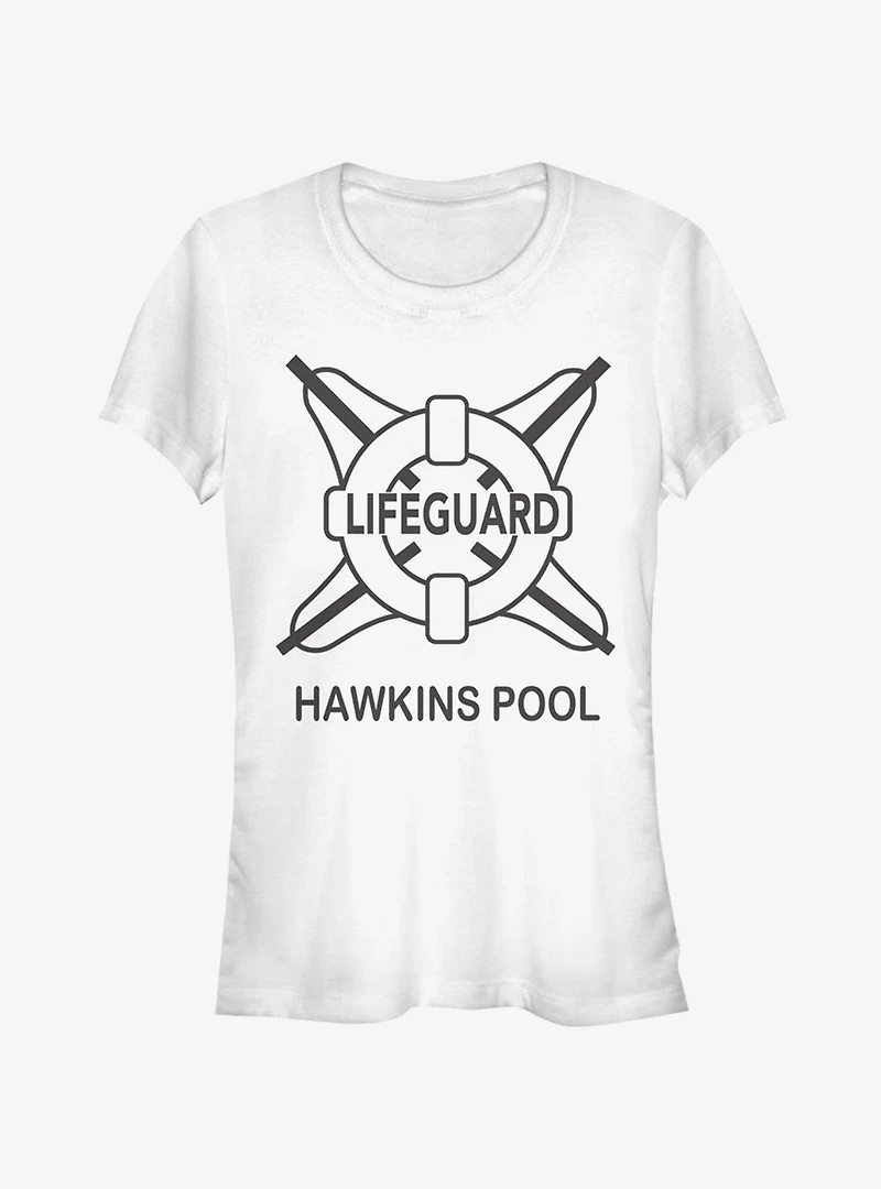 Stranger Things Hawkins Pool Lifeguard Girls T-Shirt
