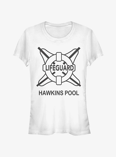 Stranger Things Hawkins Pool Lifeguard Girls T-Shirt